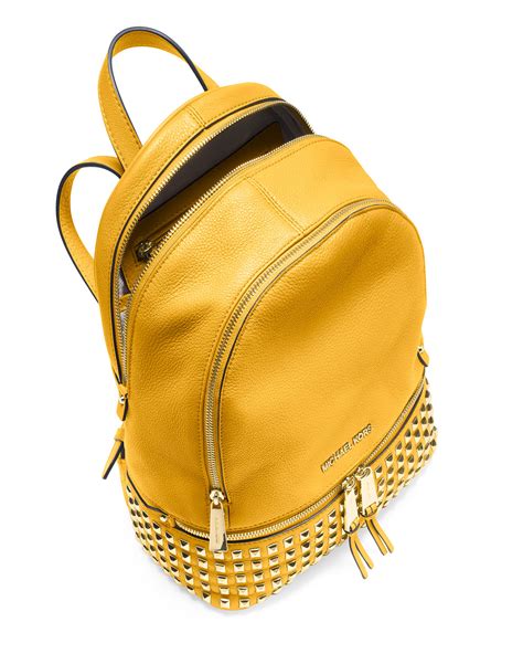 yellow michael kors backpack|michael kors backpack beige.